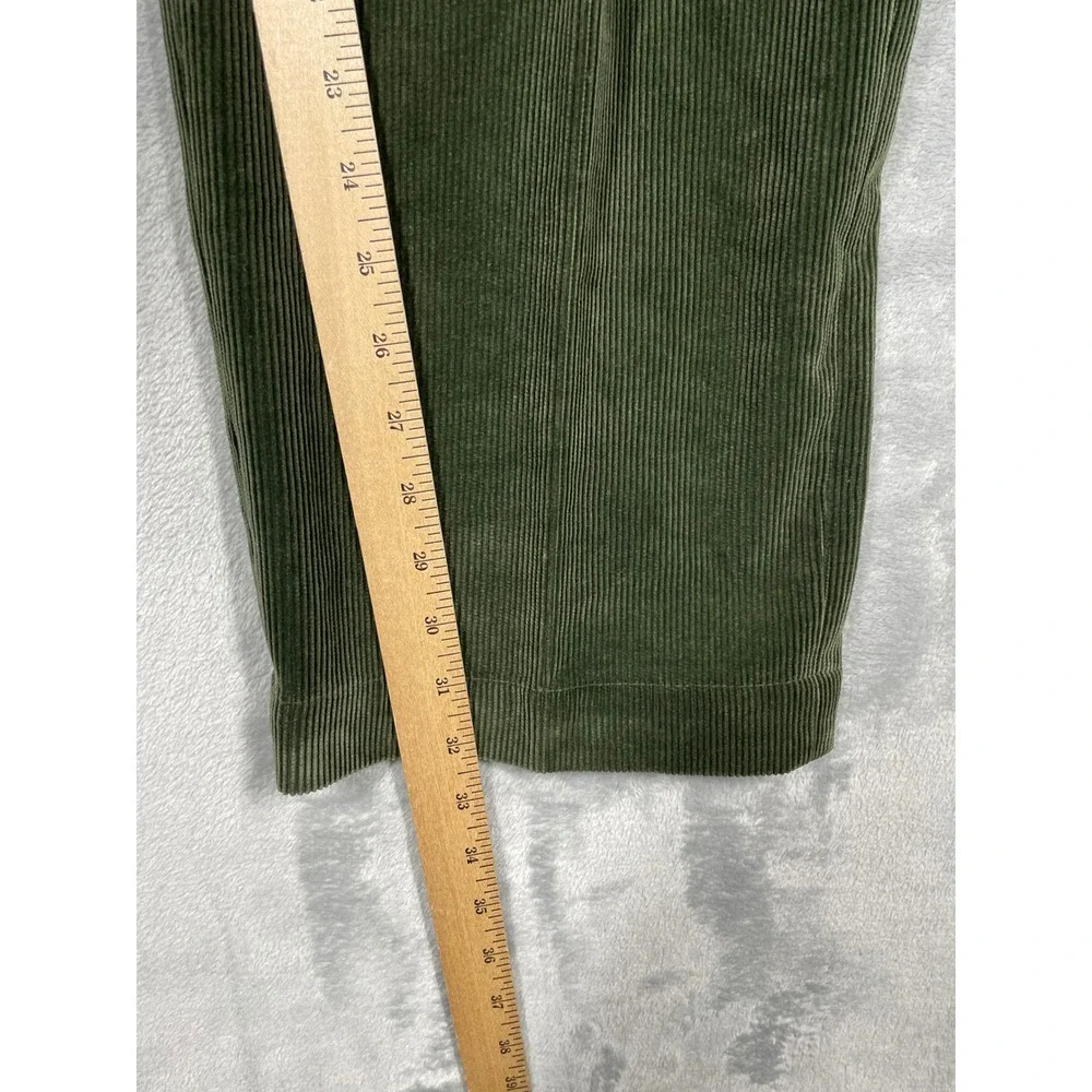 Polo Ralph Lauren Mens Olive Green Corduroy Trousers Adjustable Waist 38x32